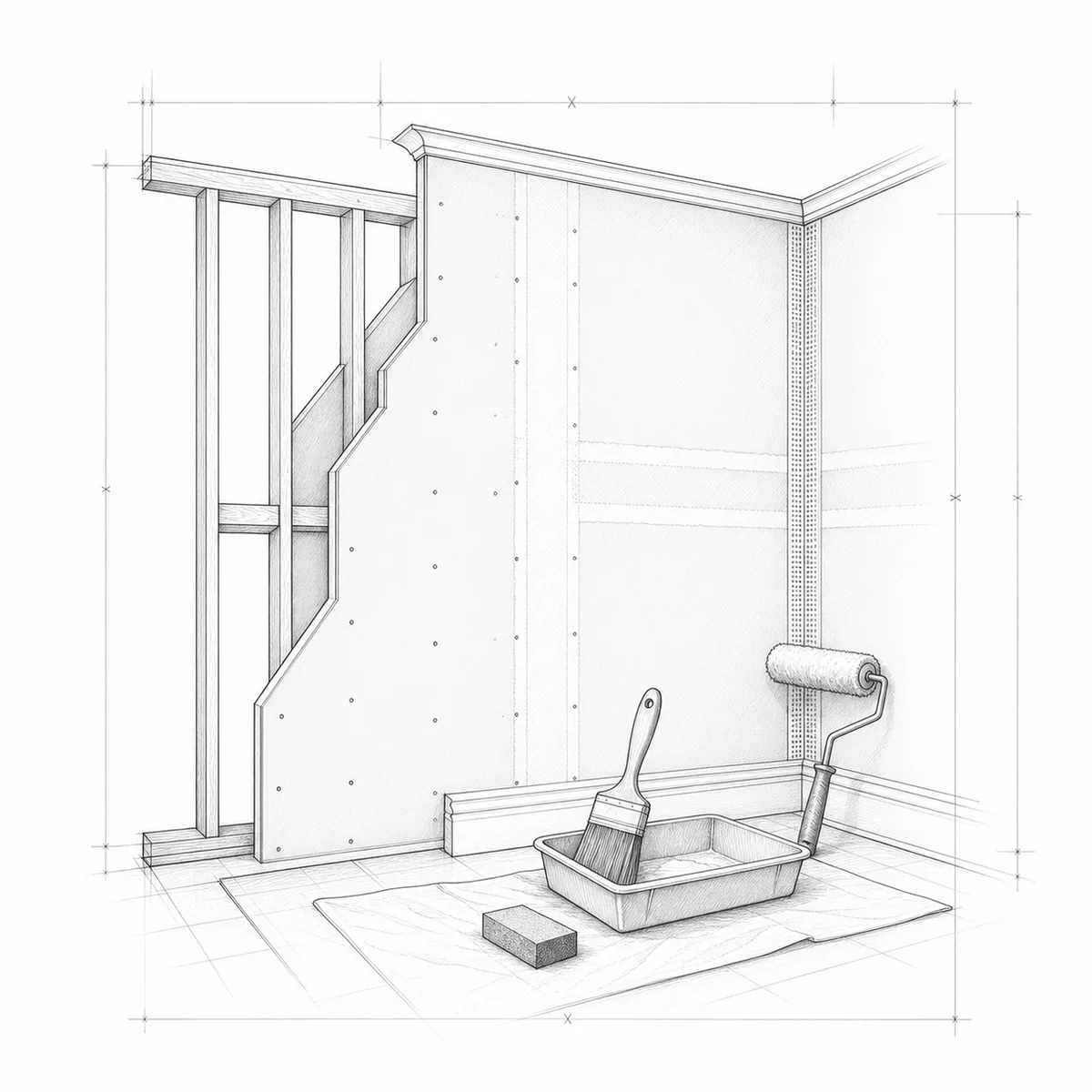 Painting & Drywall service sketch